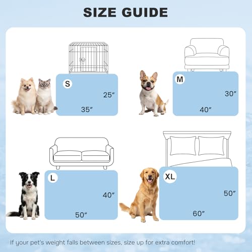 ZOMISIA Cooling Blanket for Medium Dogs - Breathable Air-Core Fill Lightweight Pet Mat, Soft Cold Blanket Washable for Sum...