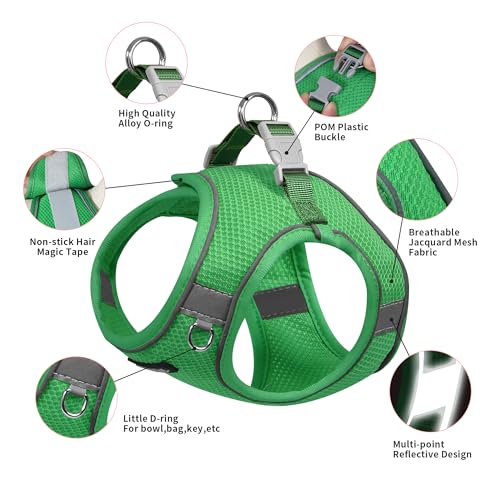 AIITLE Dog Harness for Medium Sized Dog, No-Pull Dog Vest with a Leash, Breathable Mesh, Reflective Stripes, Escape Proof ...