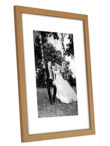 Americanflat 12x16 Picture Frame with Shatter-Resistant Glass - Use as 8x12 Frame with Mat or Display 12x16 Photo Without ...