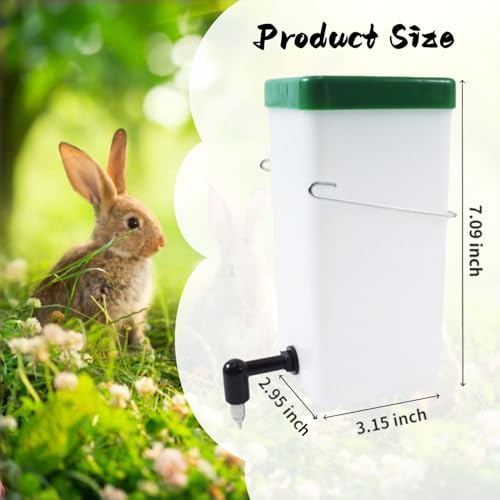 2Pack Rabbit Water Bottle for Cage, 32oz Small Animal Water Dispenser Water Bottle for Small Pet/Bunny/Ferret/Hamster/Guin...