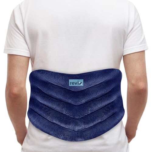 REVIX Microwavable Heating Pad for Back, Extra Large Microwave Heating Wrap for Waist, Stomach, and Shoulders, Moist Heat ...