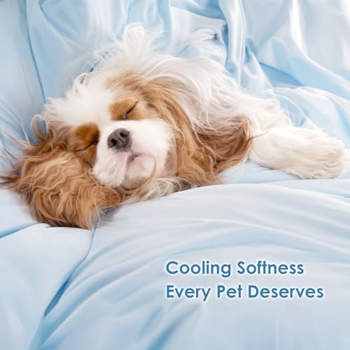 EHEYCIGA Premium Cooling Blankets for Dogs - Q-MAX>0.53, Dog Cooling Blanket for Large Dogs Summer, Soft Dog Cooling Mat f...