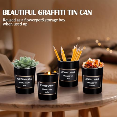 Scented Candles Gifts for Women Men, 8 Pack 3 Oz Scented Candles for Home, Natural Soy Wax Strong Fragrance Long Lasting A...