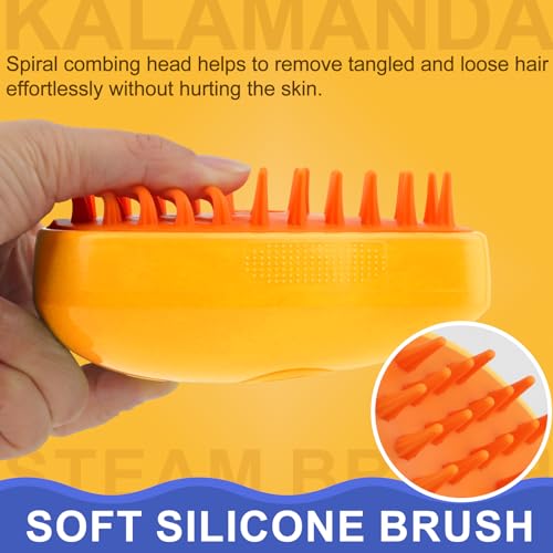 Cat Steam Brush, 3 in 1 Dog Steamy Brush Cleanser, Silicone Massage Grooming Comb, Pet Hair Cleaning Misting Comb for Cats...
