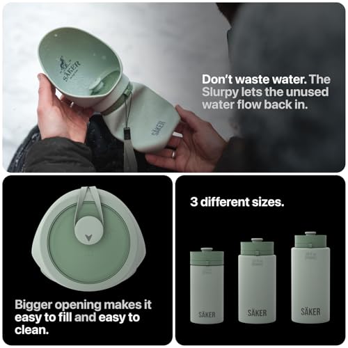 SÄKER Portable Dog Water Bottle, Collapsible Water Bottle for Dogs Perfect for Walking, Hiking and Outdoors | Works as a P...