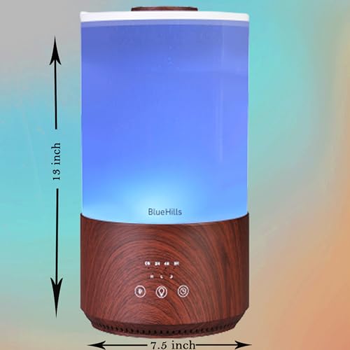 BlueHills Premium 4000 ml Tall Essential Oil Diffuser 4L 4 Liter 50 Hour Run with Remote Timer Aroma Humidifier 1 Gallon B...