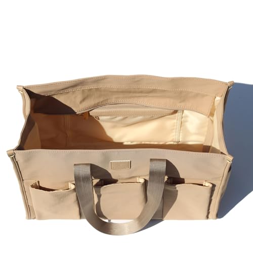 ESVAN Utility Tote Bag with Zip Top Waterproof Teacher Tote Bag for Teacher Work Women Beach