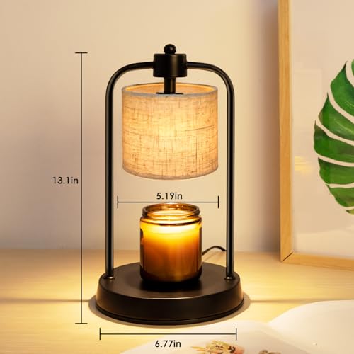 FullyCare Candle Warmer Lamp Electric with Timer: Wax Melts Warmer - Dimmable Candle Wax Warmer Electric Candle Warmer wit...