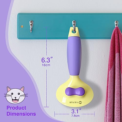Cat Brush for Grooming and Shedding, Self-Cleaning Silicone Brush for Short and Long Haired Cats, Cat Gifts for Pet Lovers...