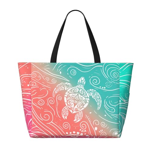 NLZI Beach Bag for Women Beach Tote Bag Waterproof Sandproof Large Bags with Zipper Big Capacity for Vacation Travel