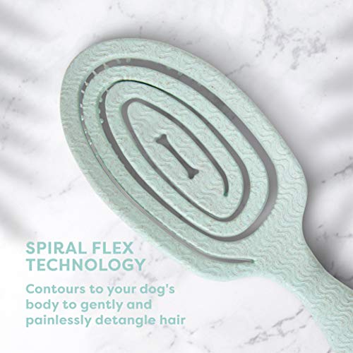BioSilk for Pets Eco Friendly Detangling Pin Brush for Dogs, Gentle Dog Grooming Brush Designed to Help Remove Knots and T...