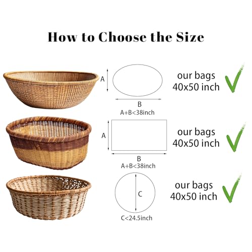 woric 6PCS Extra Large Cellophane Gift Bags 40x50 Inch Clear Cellophane Wrap Storage Bags for Gift Baskets Mothers Day Gra...