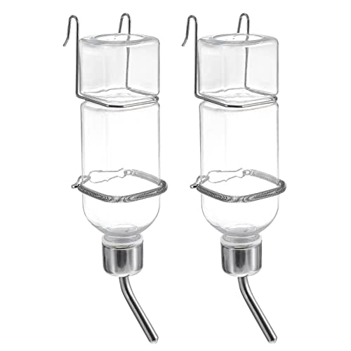 balacoo 2 Pcs 180ml Guinea Pig Water Bottle: Plastic Automatic Rabbit Water Feeder Hanging Fountains No-drip Pet Drinking ...