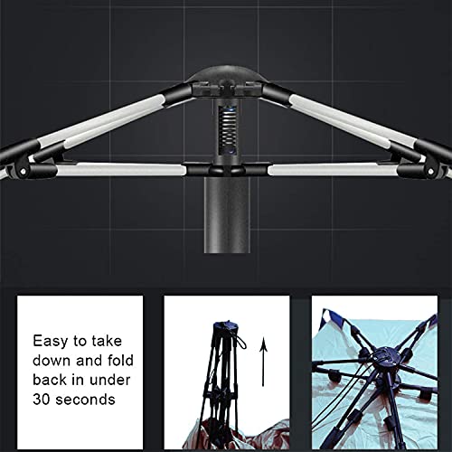 Oileus X-Large 4 Person Beach Tent Sun Shelter - Portable Sun Shade Instant Tent for Beach with Carrying Bag, Stakes, 6 Sa...