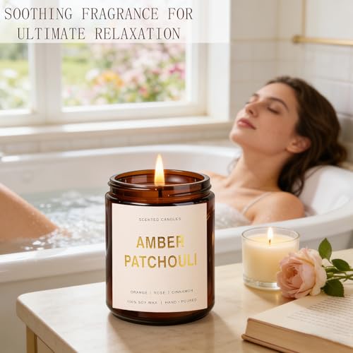 Candles for Home Scented, 4 Pack Soy Candle Non Toxic, Spring Scented Candles with Lavender Thyme, Magnolia & Sandalwood, ...