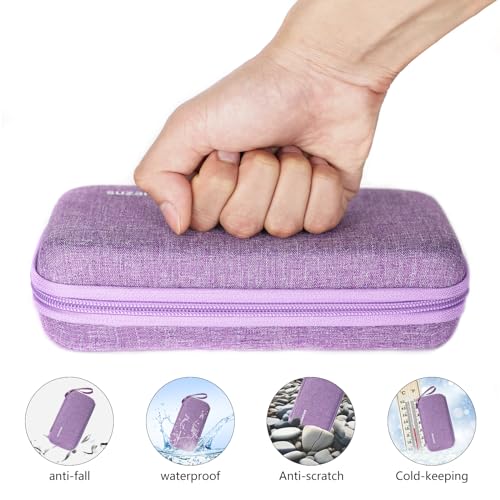 suzamed Insulin Cooler Travel Case,EVA Insulation Travel Medicine Kit with 2 Ice Packs for Diabetes Care,Insulin Pen and O...