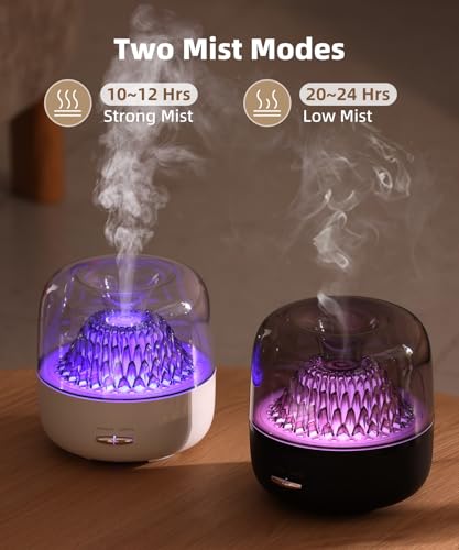 KinYiLO Small Essential Oil Diffuser for Home, Stylish Volcano Mountain View & Colorful Lighting, Aromatherapy Aroma Diffu...