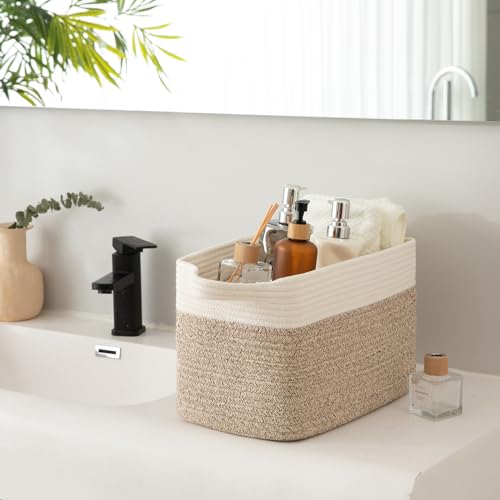 OIAHOMY 3 Pack Storage Baskets for Organizing, 13''X9.85''X8.7'' Storage Bins,Woven Basket with Handles, Toy Storage Bin,S...