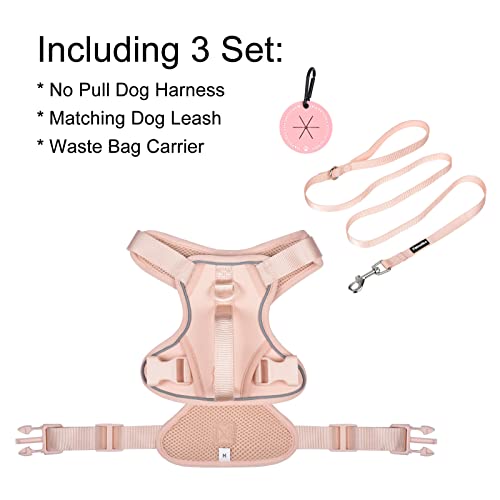 Petmolico Dog Harness for Small Dogs, Cute Harness Vest with Two Leash Clips and Soft Handle, Reflective Easy Walk Puppy V...
