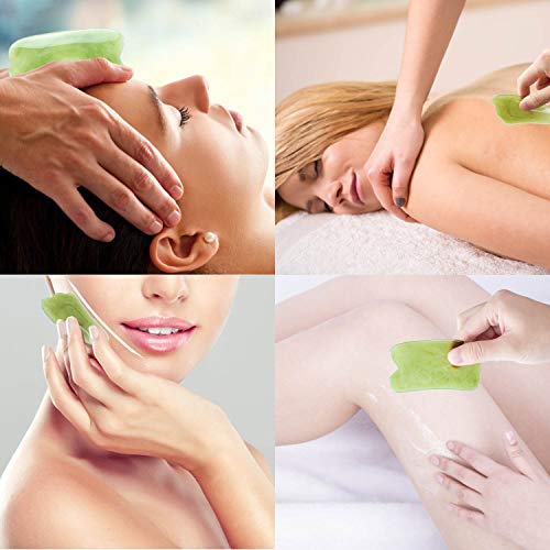 YUYONGTANG 7 Pieces Gua Sha Scraping Massage Tool,Natural Resin GuaSha Tool Massage Tools Set for Face Back and Neck Relea...