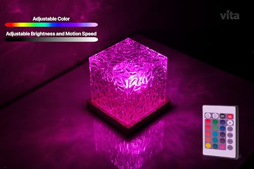 Ocean Wave Light Projector | Northern Lights Aurora & Crystal Ripple Lamp | Ocean Mood & Night Light with Remote, Multi-Mo...