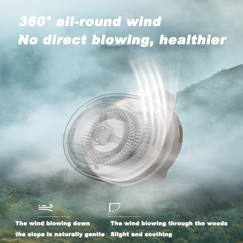 Nixegym Portable Silent Mini Bladeless Fan Clip On, 3 Speeds & Queit, Hands Free Shirt and Waist Clips Whirlwind Fans, For...
