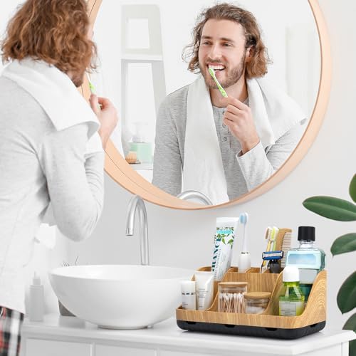 GFWARE Bathroom Organizers and Storage - Detachable 7 Slots Kids Electric Toothbrush and Toothpaste Holde Drainage for Bat...