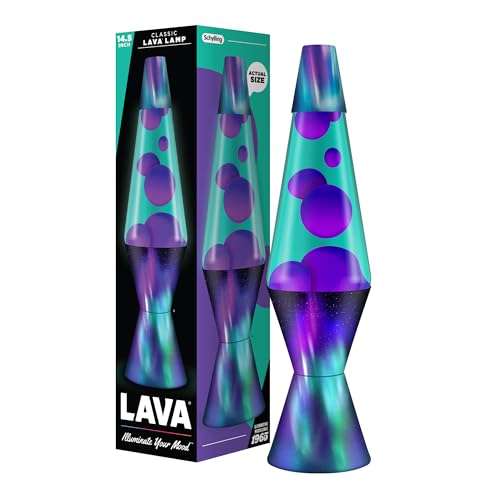 The Original Lava® Lamp - 14.5" Aurora Borealis – Classic Liquid Motion Lamp - Purple Wax and Blue Liquid - Item #2047 (Am...