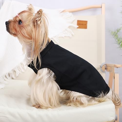 Dog Shirt Vest Clothes for Small Dogs Boy Girl Summer Solid Stretchy Puppy T-Shirts Soft Cool Breathable Lightweight Dog S...
