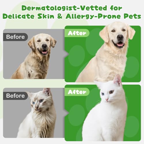 SnugTail Pet Wipes, Pet Glove Wipes for Dogs & Cats,Shedding Control, Dander Removal & Paw Cleaning, Travel Essentials for...
