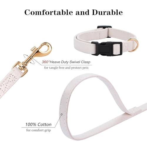 No Pull Dog Harness- Lightweight, Soft, Adjustable Small Harness Collar and Leash Set, Suitable for Cats Puppy Small and M...