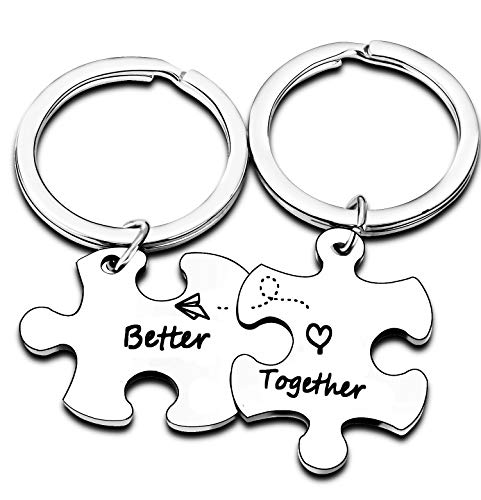 Nimteve Gifts for Couples Boyfriend Girlfriend Couples Keychains for Husband Wife Valentine's Day Gift
