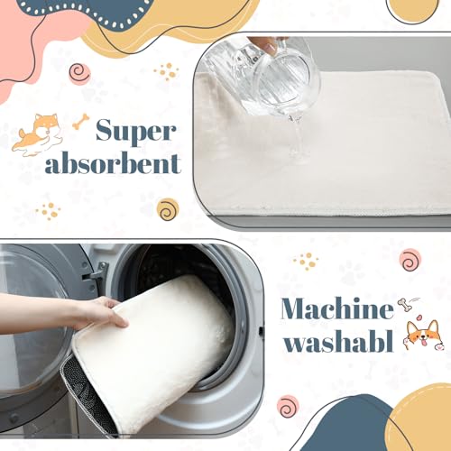 Drydiet 4 Pcs Pet Carrier Pad Travel Pet Reversible Dog Mat Replacement Liners for Travel Dog Bed Pad Washable Plush Doubl...
