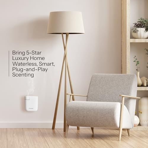 Air Lux Diffuser with Aroma Oil, Plug-in Waterless Essential Oil Diffuser, Smart Bluetooth App Control, Covers Up to 500 s...