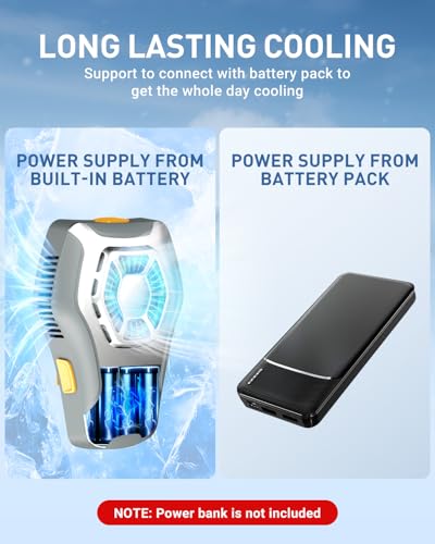 THOUSTA Portable Wearable Fan Rechargeable, Lightweight Cooling Vest, Portable Back Air Conditioner, Cooling Clothes Perfe...