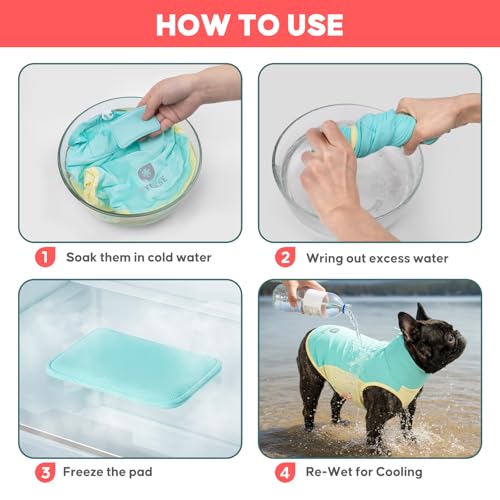 KYEESE Dog Cooling Vest, Breathable Dog T Shirt for Small Dogs Boy, Soft Sun Protection Reflective Tank Top with Cooling I...