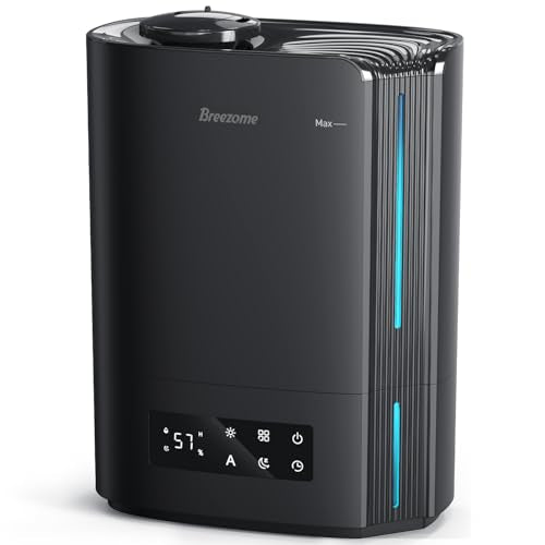 BREEZOME 6L Humidifiers for Bedroom Large Room & Essential Oil Diffuser, Ultrasonic Top Fill Cool Mist Humidifiers for Bab...