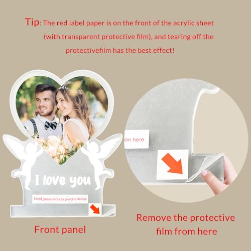 Custom Picture Frame with Photo, Personalized Photo Frame with Night Light, Customized Picture Frames, Personalized Annive...