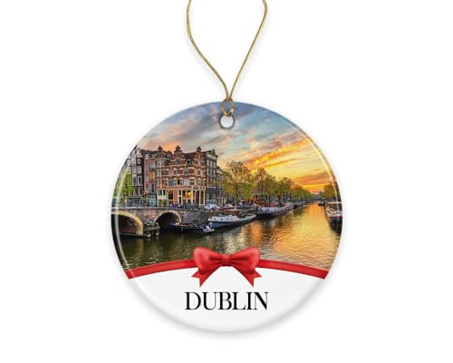 TunlaStore Dublin Christmas Ornament, Christmas Ornaments Travel Souvenir Collection Gift for Family, Christmas Tree Ornam...