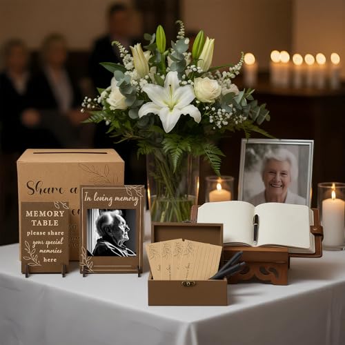 Gilprop Share a Memory Cards Set for Celebration of Life Decoration Memorial Cards for Funeral Share a Memory Keepsake Dec...