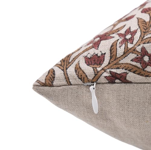 Fabritual Handmade Pure Linen Fabric 14x36 Inch Throw Pillowcase Cushion Cover Decorative for Sofa, Couch, Bedroom, Living...