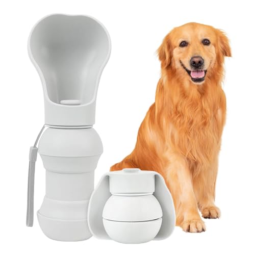 Velupet Zoom Dog Water Bottle,Portable Water Bowl for Dog,Collapsible Food Grade Silicone,Travel Pet Water Bottle for Outd...