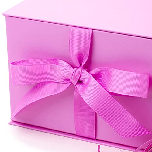Hallmark Medium Gift Box with Lid and Shredded Paper Fill (Light Pink 7 inch Box) for Anniversaries, Bridal Showers, Bache...