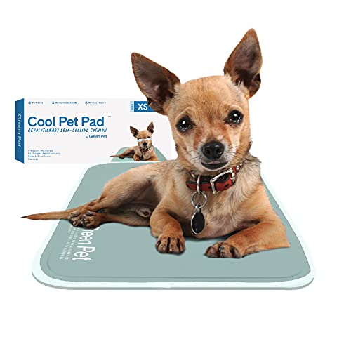 The Green Pet Shop Cool Pet Pad - Extra Small, Sage Grey - Self-Cooling, Pressure Activated Mat for Dogs & Cats from 0-8 l...