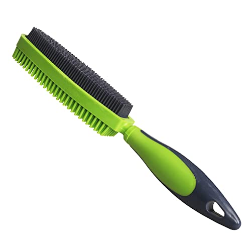 Godiyyer Rubber Pet Hair Removal Brush for Couch Clothes Dog Cat Pet Hair Carpet, Also Used as Dog Cat Bath Brush with Mas...