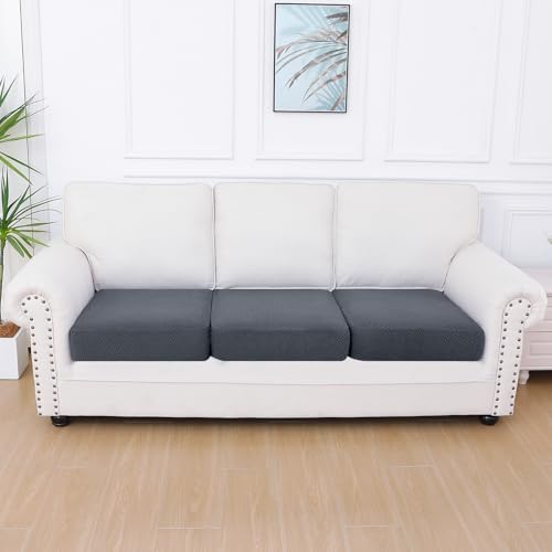Smiry Waterproof Couch Cushion Covers for Sofa, Stretch Jacquard Seat Cushion Covers Washable, Sectional Sofa Slipcover El...