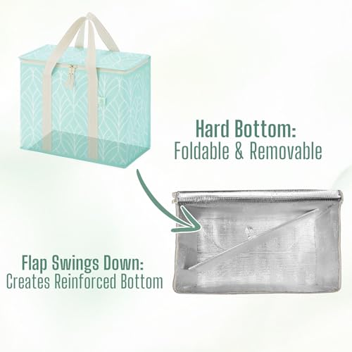 VENO 2 Pack Cooler Bag, Insulated Grocery Bags for Food Delivery, Collapsible Cooler, Reusable Shopping Bags for Grocerie...