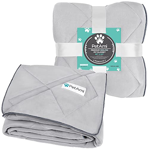 PetAmi Premium Cooling Dog Blanket | Lightweight Fluffy Pet Throw Blanket Bed Cover for Dogs, Cat, Puppies | Pet Blanket F...