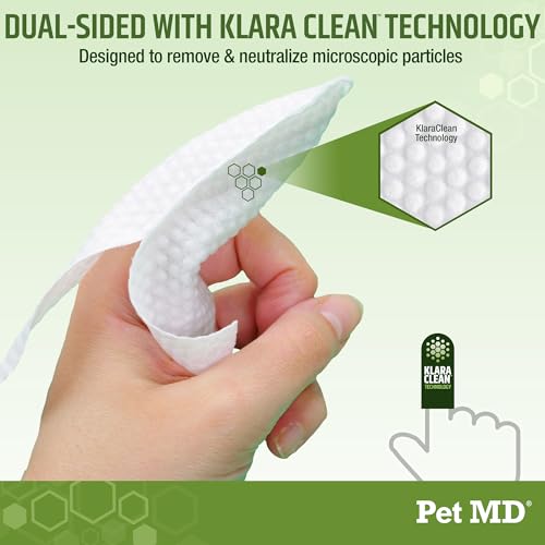 Dog Ear Cleaning Finger Wipes with Aloe Vera & Eucalyptus Oil – Veterinarian Formulated Pet Ear Wipes for Dog Ear Care – M...