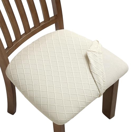 Fuloon Stretch Chair Seat Covers 2 PCS, Removable Washable Dining Chair Covers Anti-Dust Dining Room Seat Cushion Slipcove...